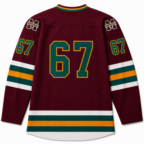 BRANDNEWBEING Morehouse Hockey Jersey back view