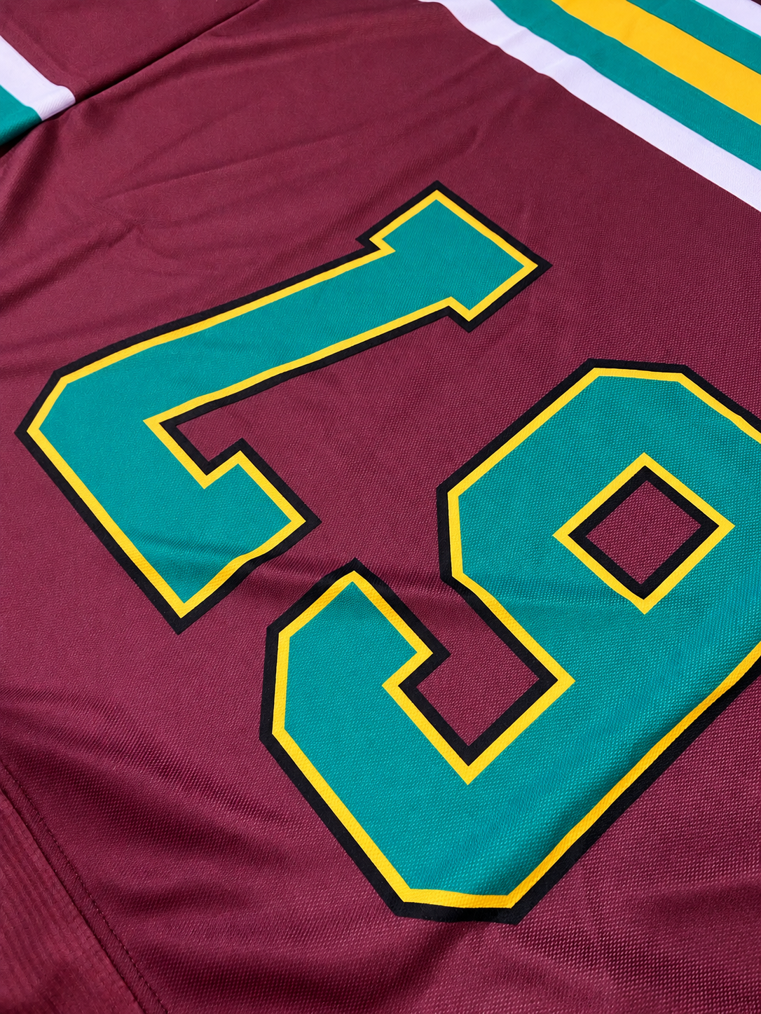 Morehouse Hockey Jersey back 67 close-up